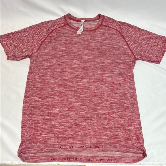 Lululemon Metal Vent Heathered Get Outside Get Sweaty Short Sleeve Shirt Sz S - Picture 1 of 4